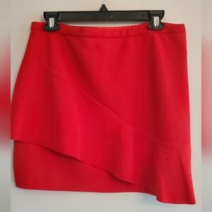 TOP SHOP - SIZE 10 - FRONT RUFFLE MINI SKIRT - SIDE ZIPPER
